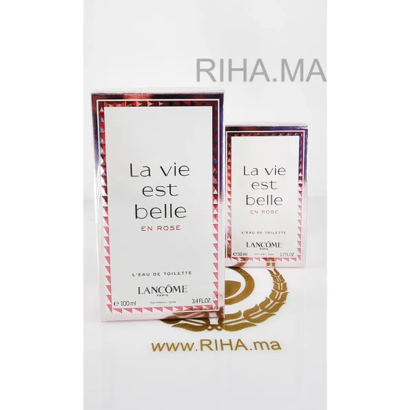2 Parfum La Vie est Belle en Rose Lancome pour femme Riha prix Maroc