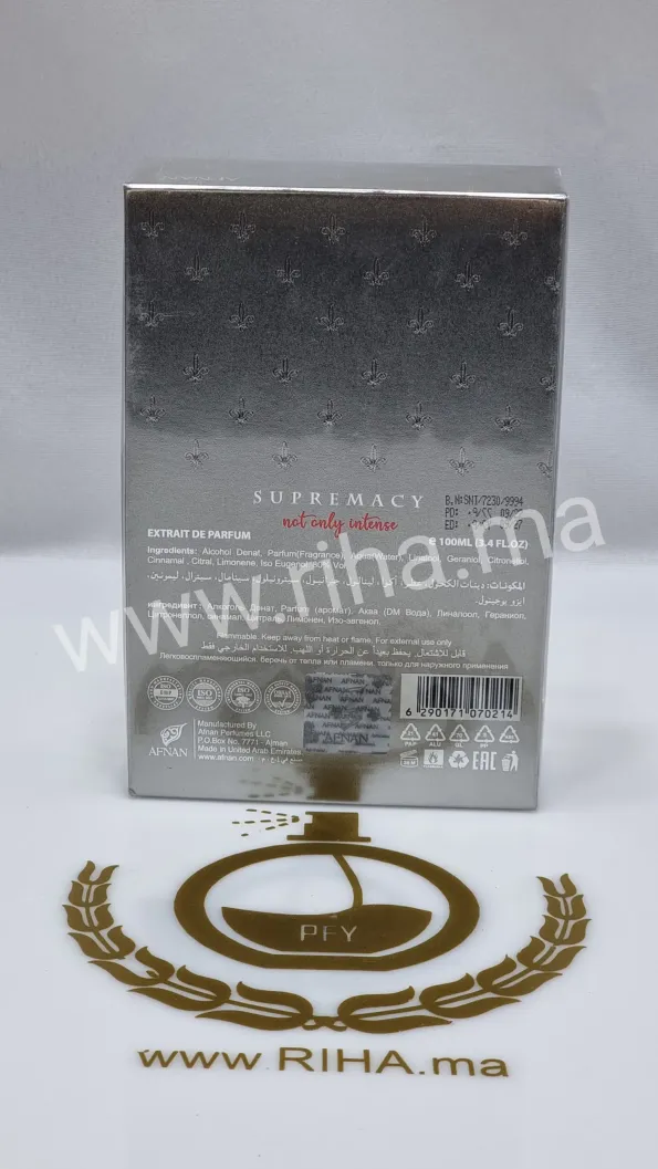 Supremacy Not Only Intense Supremacy Not Only Intense eau de parfum 100ml – Afnan Clone Nishane Hacivat AFNAN - parfum Maroc