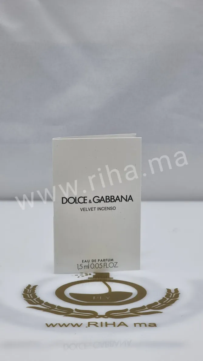 Échantillons Parfum Privé Dolce&Gabbana Velvet Incenso EDP 1.5ml — photo 2 echantillons parfum prive — Échantillons parfum privé Dolce Gabbana Velvet Incenso flacon 1.5ml — vue 2
