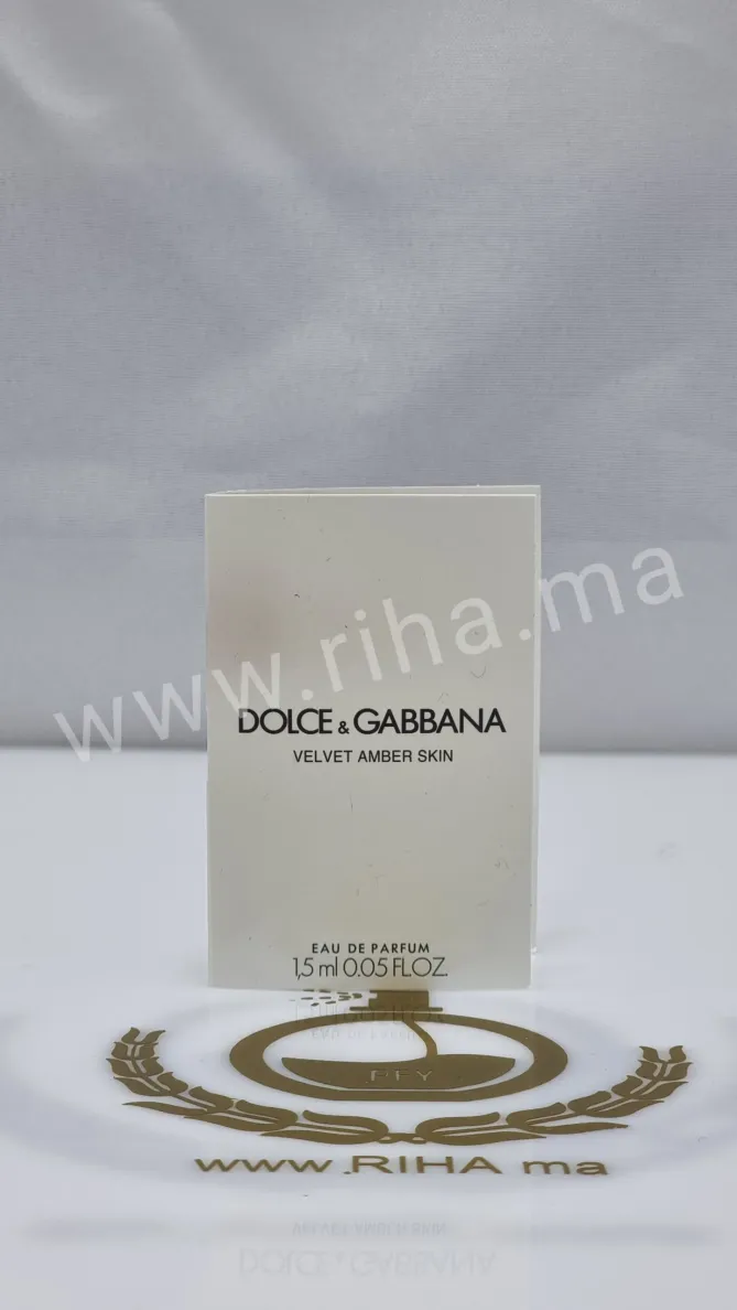 Velvet Amber Skin Échantillons Parfum prive Dolce&Gabbana Velvet Amber Skin Eau de parfum 1.5ml DOLCE&GABBANA - parfum Maroc