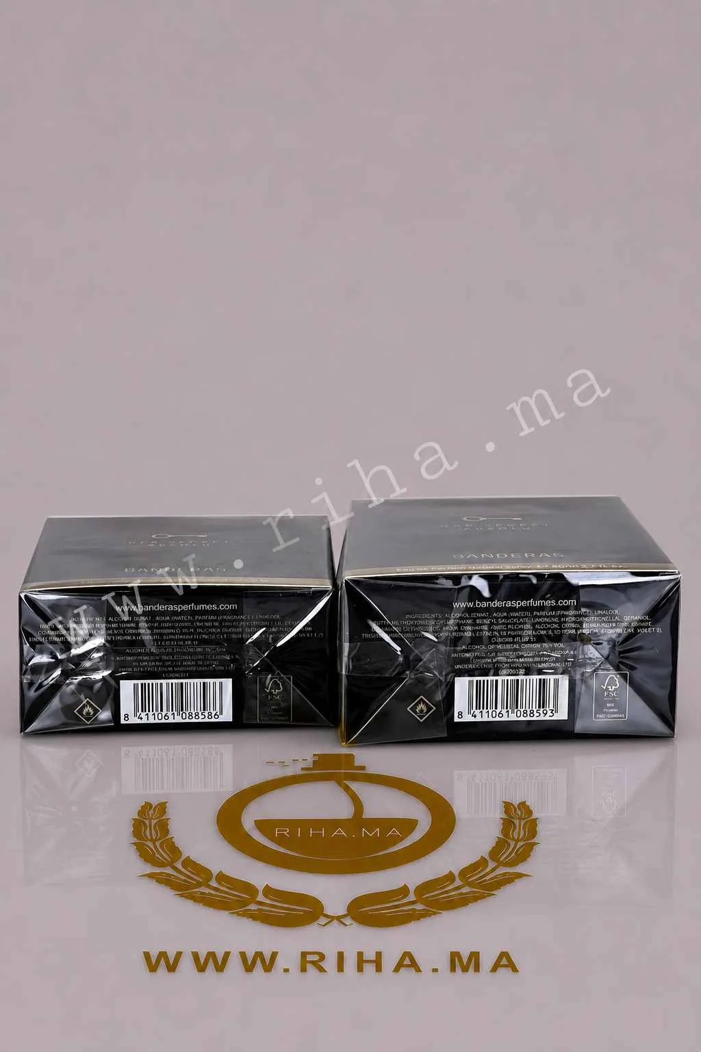 Her Secret Absolu - Antonio Banderas Eau De Parfum Pour Femme 50ML,80ML — photo 3 Flacon de parfum Her Secret Absolu Antonio Banderas sur fond blanc élégant — vue 3