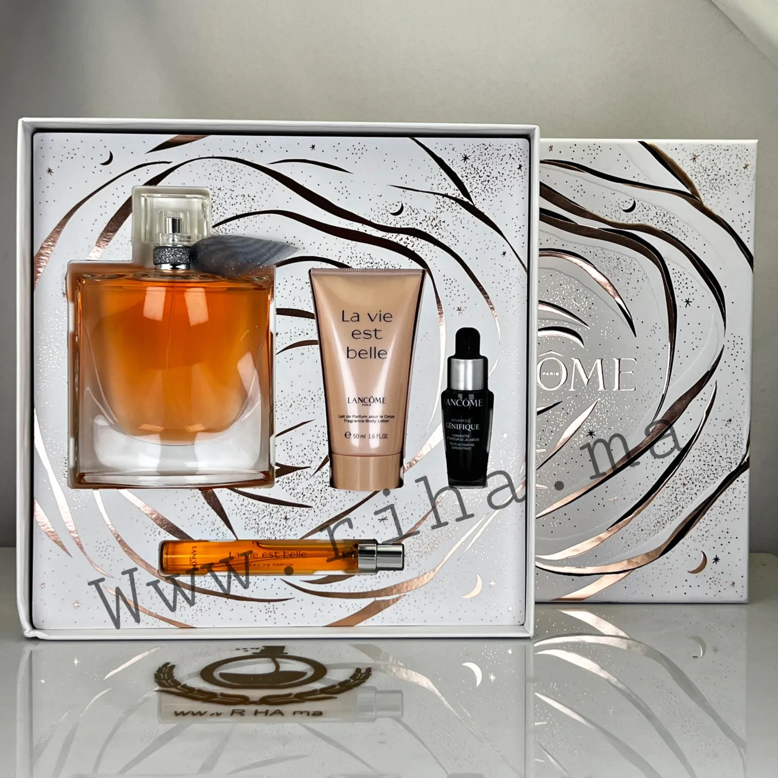 Coffret Cadaux La Vie Est Belle Lancôme Eau De Parfum Pour Femme 100ML — photo 2 Coffret cadaux la vie est belle Lancôme eau de parfum 100ml sur fond blanc — vue 2