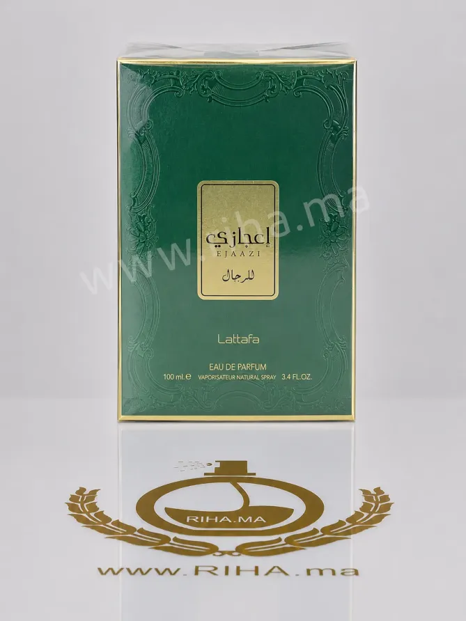 Ejaazii Lattafa Eau de Parfum Pour Homme 100ml Flacon Ejaazii Lattafa eau de parfum homme 100ml fond blanc épuré