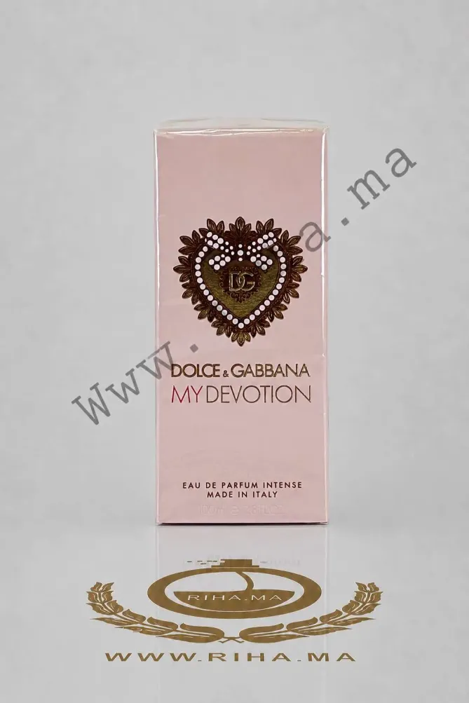 My Devotion Eau de Parfum Intense Dolce&Gabbana Pour Femme 100 ML Flacon de My Devotion Eau de Parfum Intense sur fond blanc