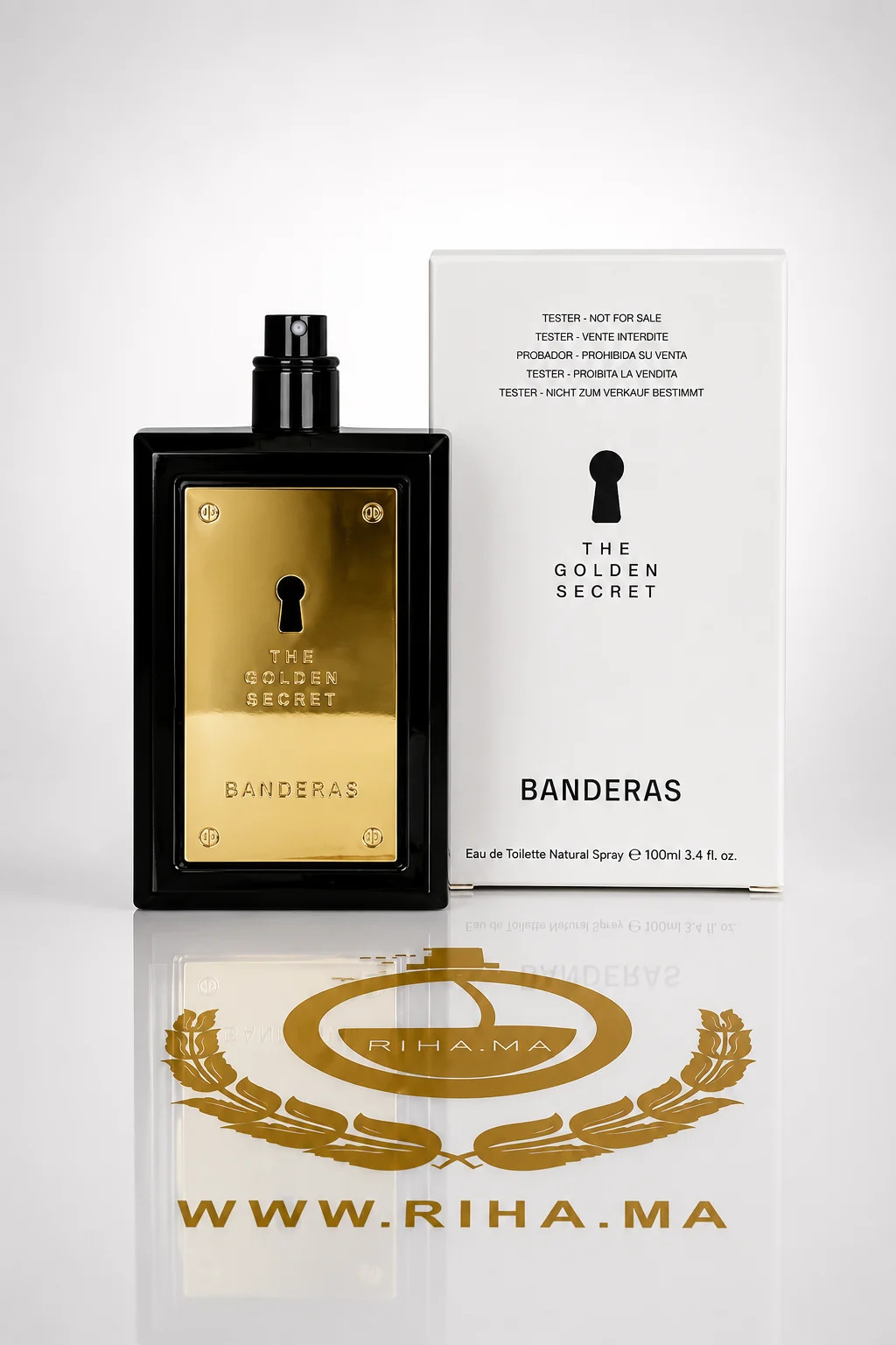 Tester The Golden Secret Antonio Banderas Eau de Toilette Pour Homme 100 ML Authentic Flacon décantage golden secret antonio banderas eau de toilette homme 100ml