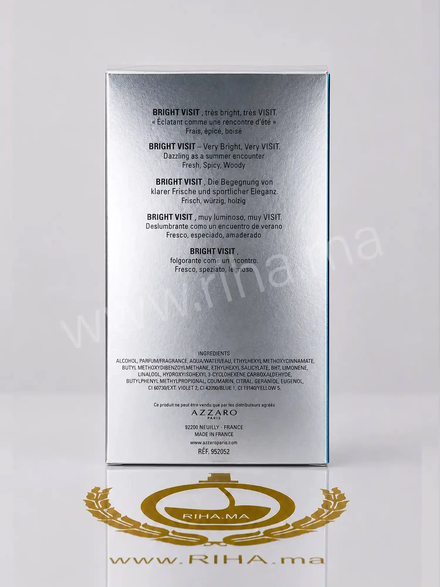 ABCK VISIT BRIGHT Bright Visit Azzaro Eau de Toilette pour homme prix Maroc