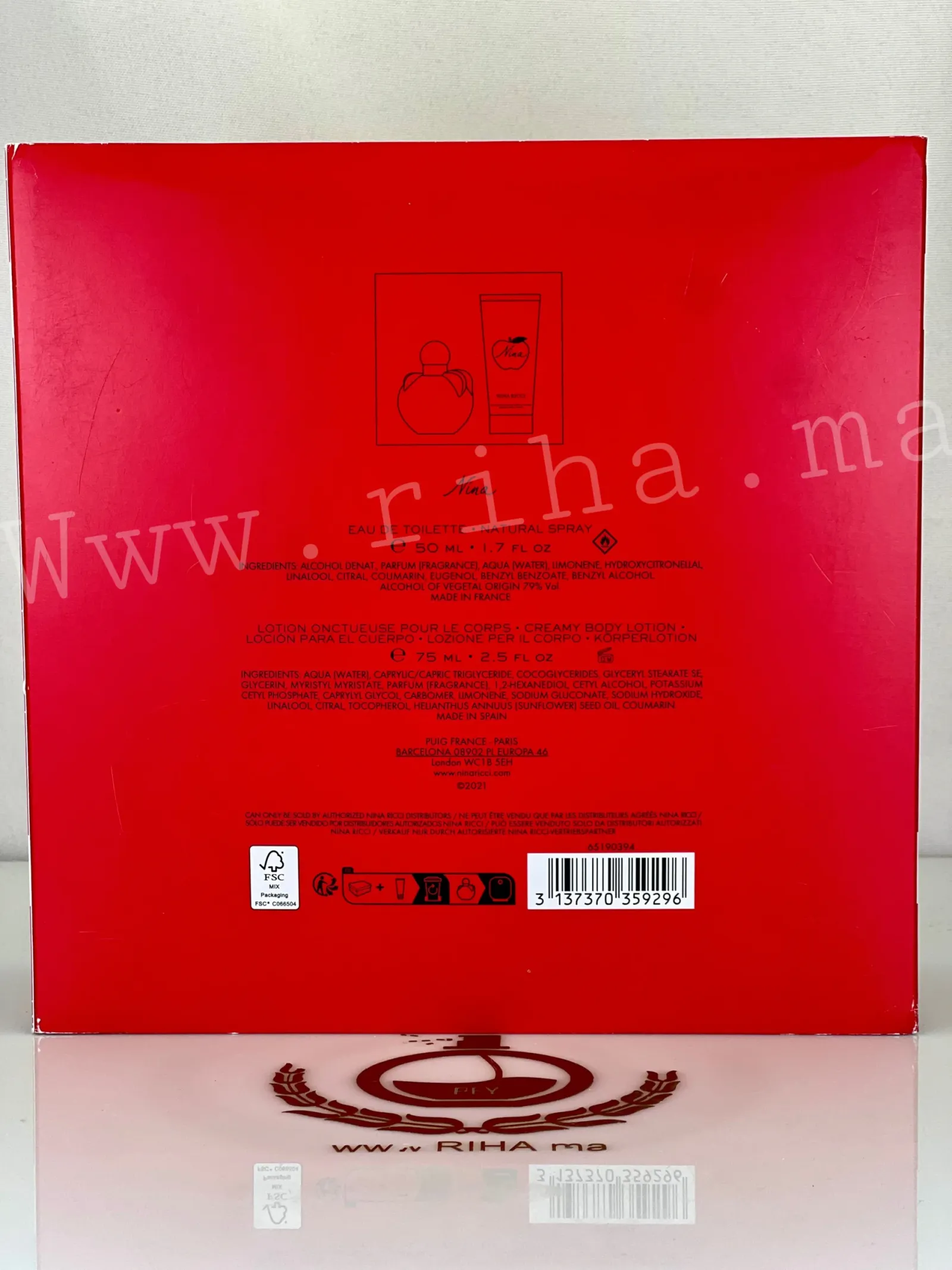 Coffret Nina-Nina Ricci Eau de Toilette prix maroc Coffret Nina-Nina Ricci Eau de Toilette prix maroc