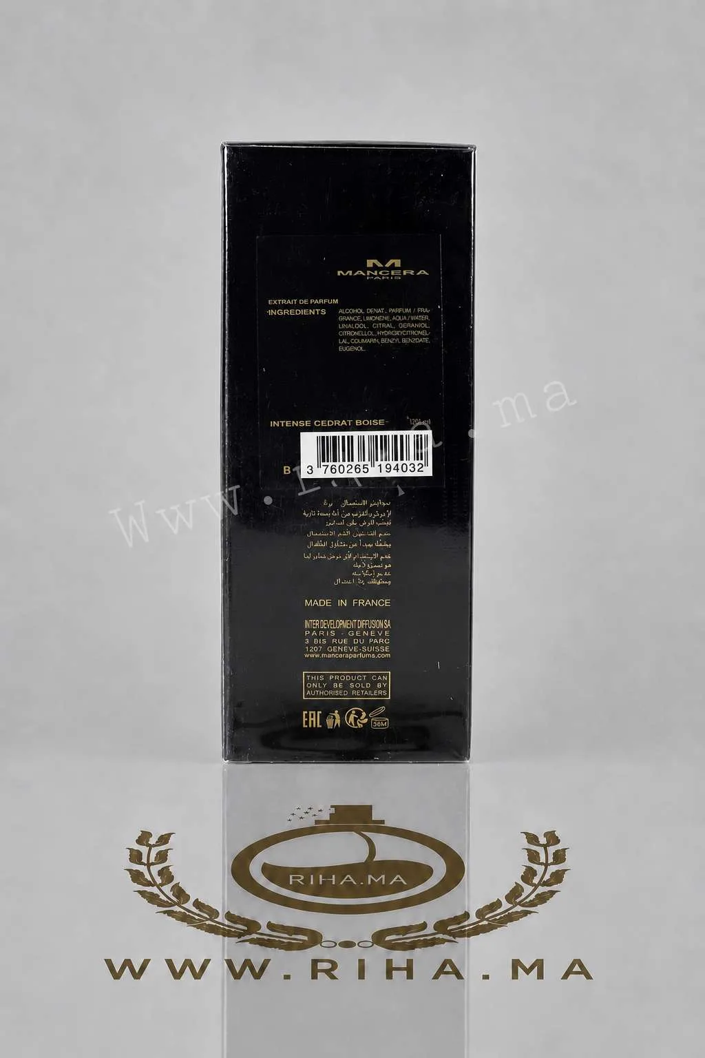 Cedrat Boise Intense Extrait De Parfum Mancera pour homme-120ml Cedrat Boise Intense Extrait De Parfum Mancera pour homme-120ml