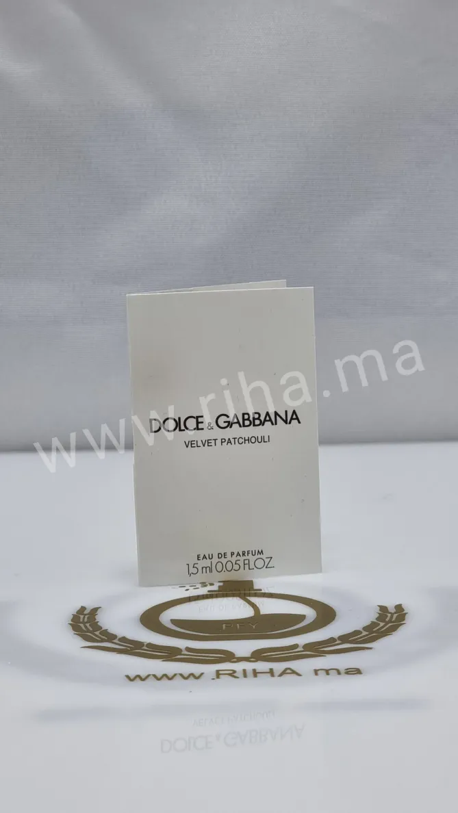 Velvet Patchouli Échantillons Parfum prive Dolce&Gabbana Velvet Patchouli Eau de parfum 1.5ml DOLCE&GABBANA - parfum Maroc