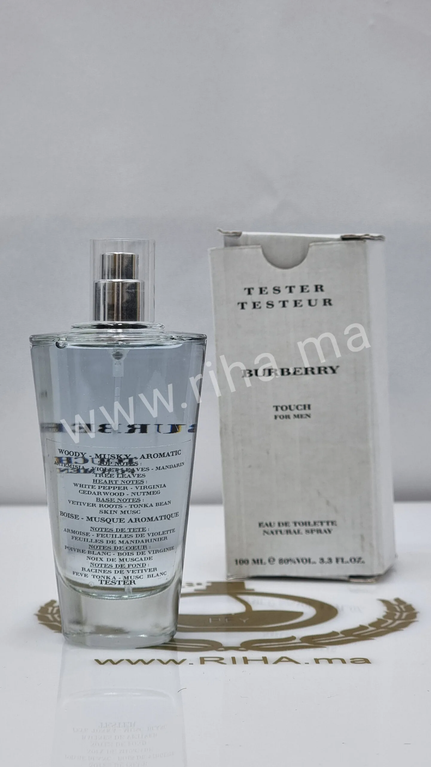 Touch for Men Tester Burberry Touch for Men Eau de toilette 100ml Burberry - parfum Maroc