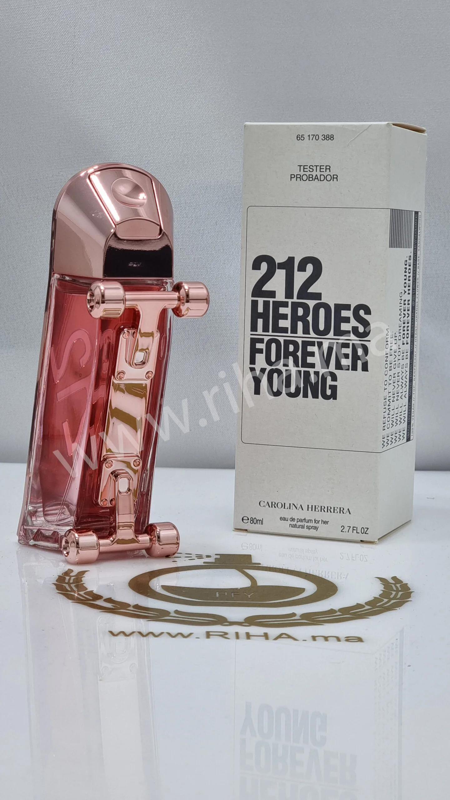 212 Heroes Forever Young Tester 212 Heroes Forever Young Carolina Herrera Eau de Parfum 80ml Carolina Herrera - parfum Maroc