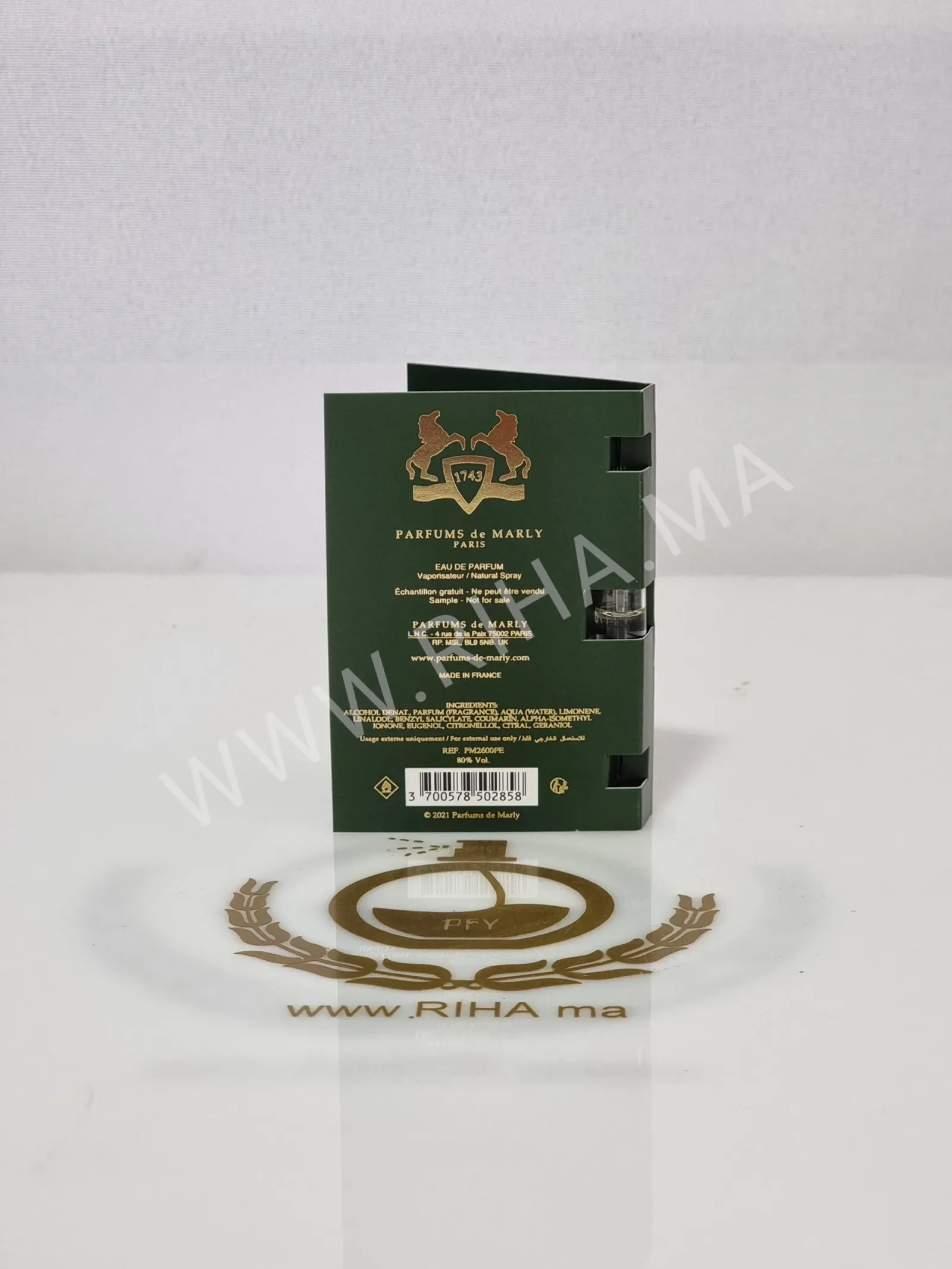 Decantage Haltane Parfums de Marly Echantillon Haltane Parfums de Marly Parfums de Marly - parfum Maroc
