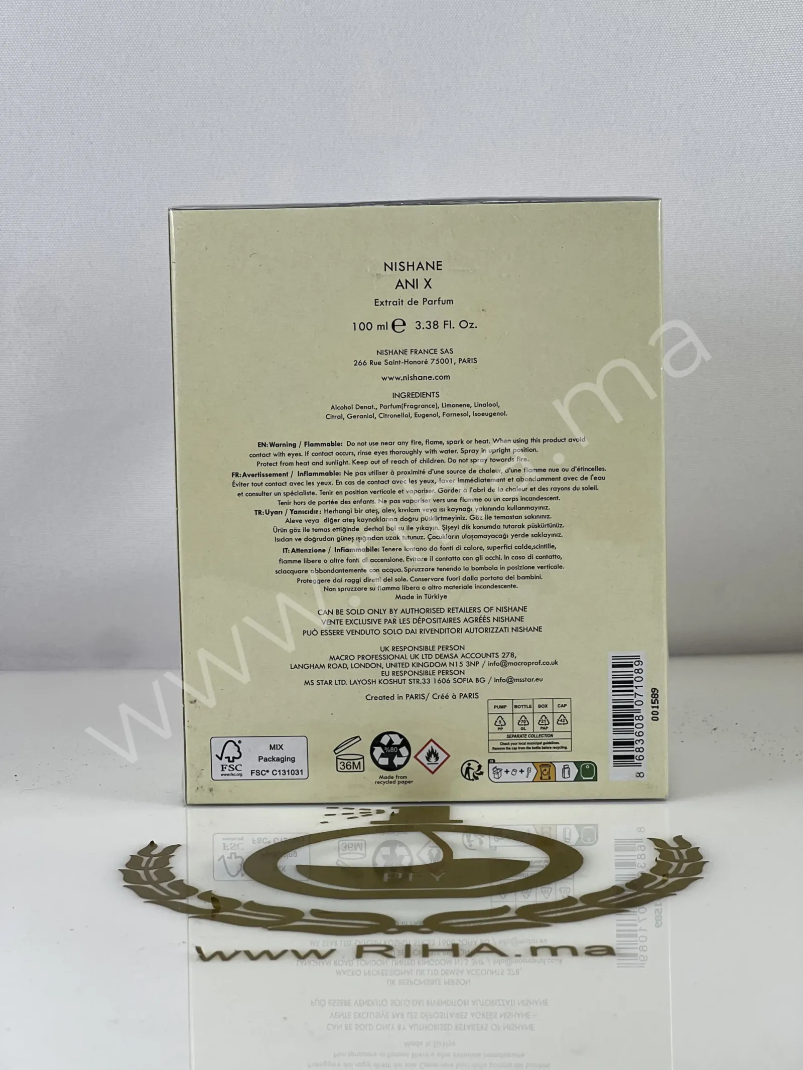 Nishane Ani X Extrait de parfum 100ml Nishane Ani X Extrait de parfum 100ml