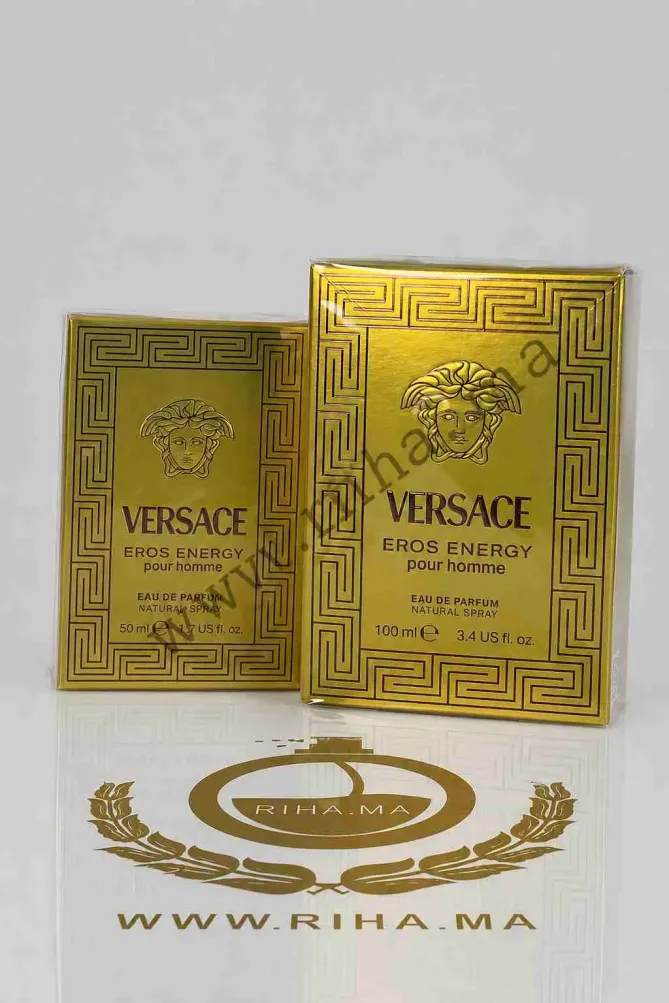 Eros Energy Versace pour homme eau de parfum Flacon de parfum eros energy versace pour homme sur fond bleu