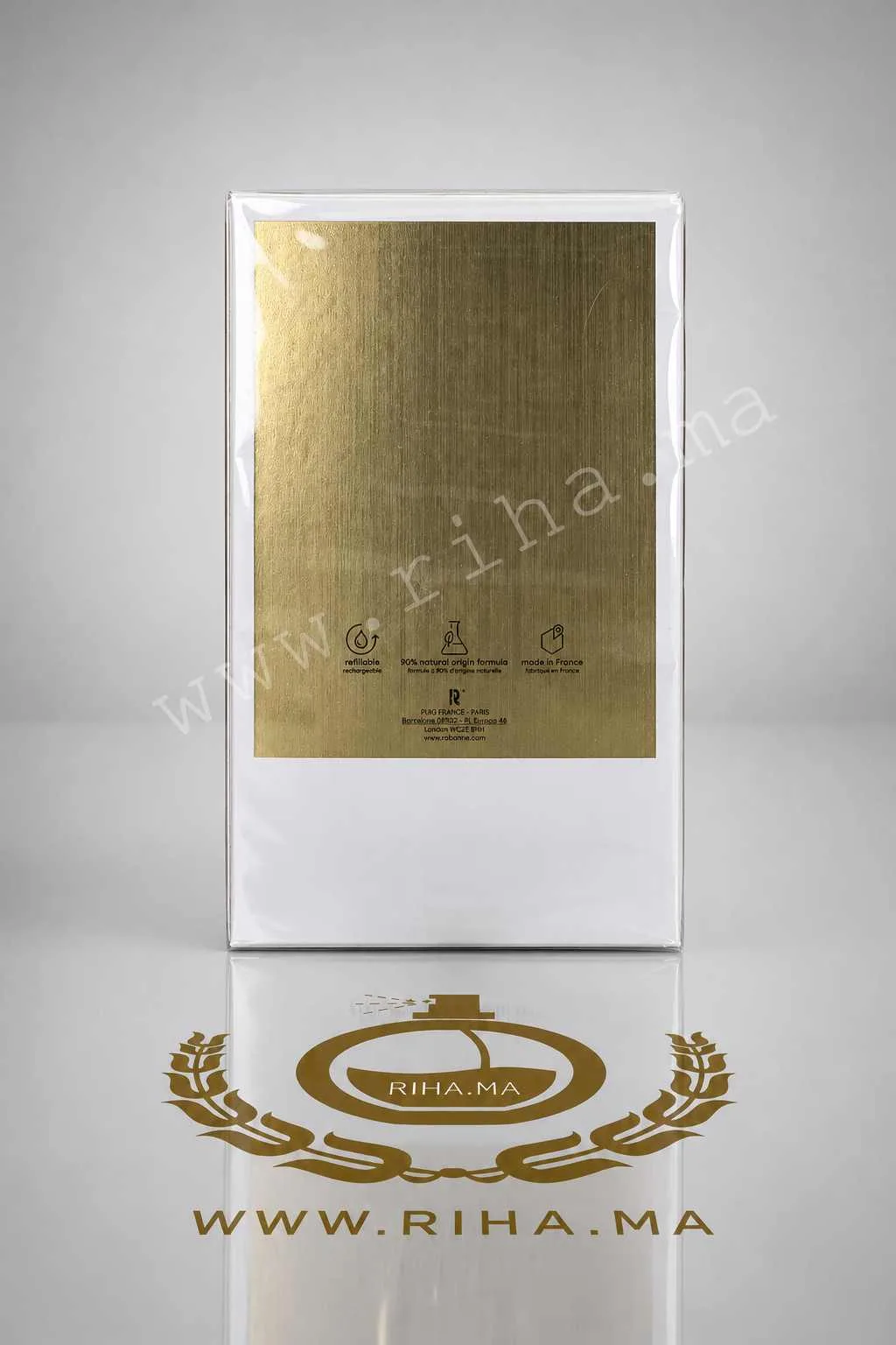 Million Gold For Her Rabanne pour femme Eau de Parfum 90ml — photo 2 Flacon doré de parfum million gold de Rabanne pour femme — vue 2