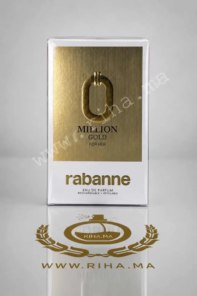 Million Gold For Her Rabanne pour femme Eau de Parfum 90ml Flacon doré de parfum million gold de Rabanne pour femme