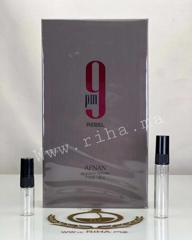 decantage 9pm rebel afnan — Flacon de décantage 9pm rebel afnan eau de parfum