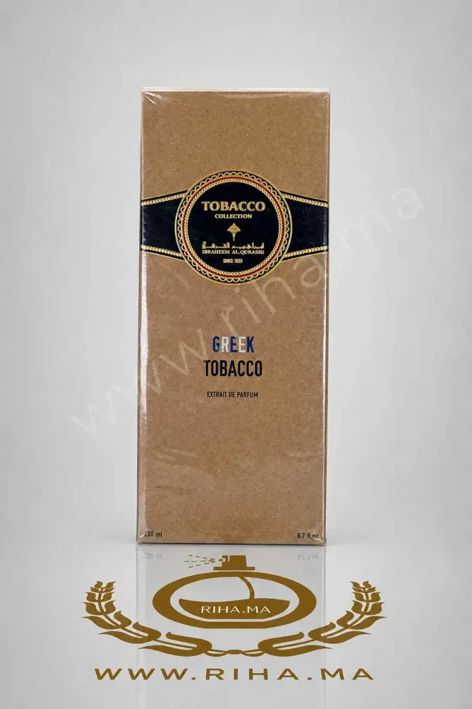 Greek Tobacco Ibraheem AlQurashi Eau de Parfum 200ml Flacon de parfum Greek Tobacco Ibraheem AlQurashi en verre ambré