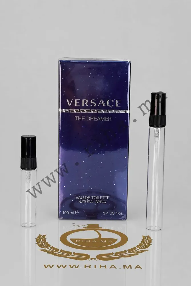 Decantage The Dreamer Versace Eau De Toilette pour homme Flacon de decantage the dreamer versace posé sur fond blanc