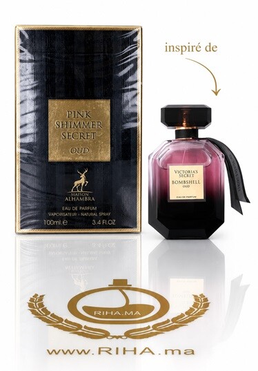 Pink Shimmer Secret Oud Maison Alhambra Eau De Parfum 100ml pour femme inspiré de Victoria's Secret Bombshell Oud Eau de Parfum