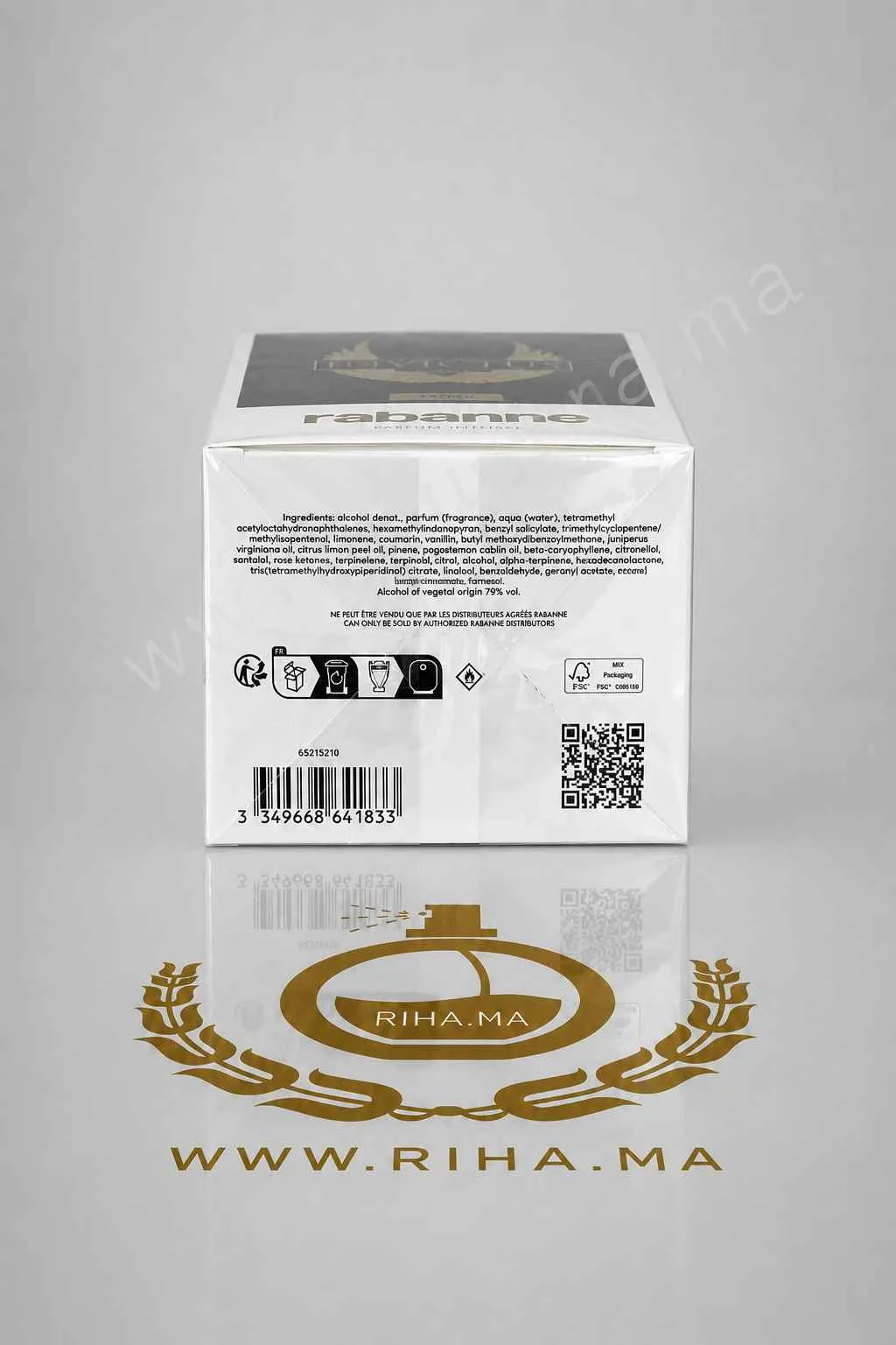 Invictus Victory Absolu Rabanne Parfum Intense Pour Homme 100ML — photo 2 Flacon de parfum invictus victory absolu rabanne sur fond noir — vue 2
