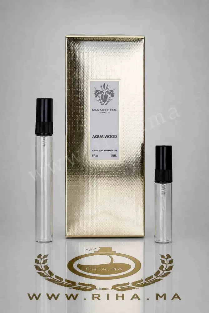 decantage aqua wood mancera — Flacon de décantage aqua wood mancera eau de parfum homme