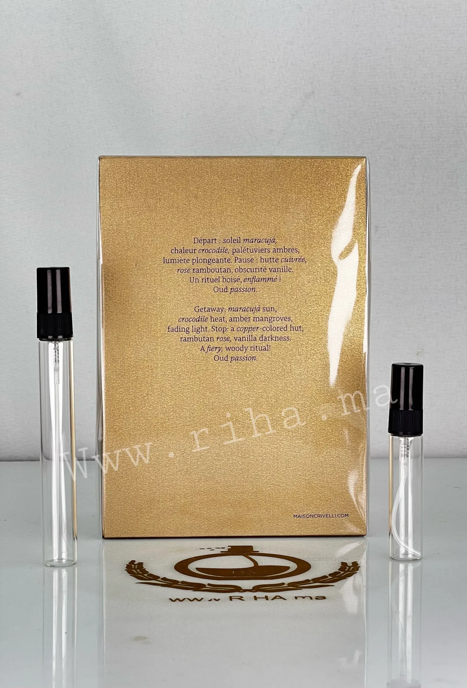 Decantage Oud Maracujá Maison Crivelli Pour Homme — photo 2 decantage oud maracuja maison crivelli — Flacon de décantage Oud Maracuja Maison Crivelli pour homme — vue 2