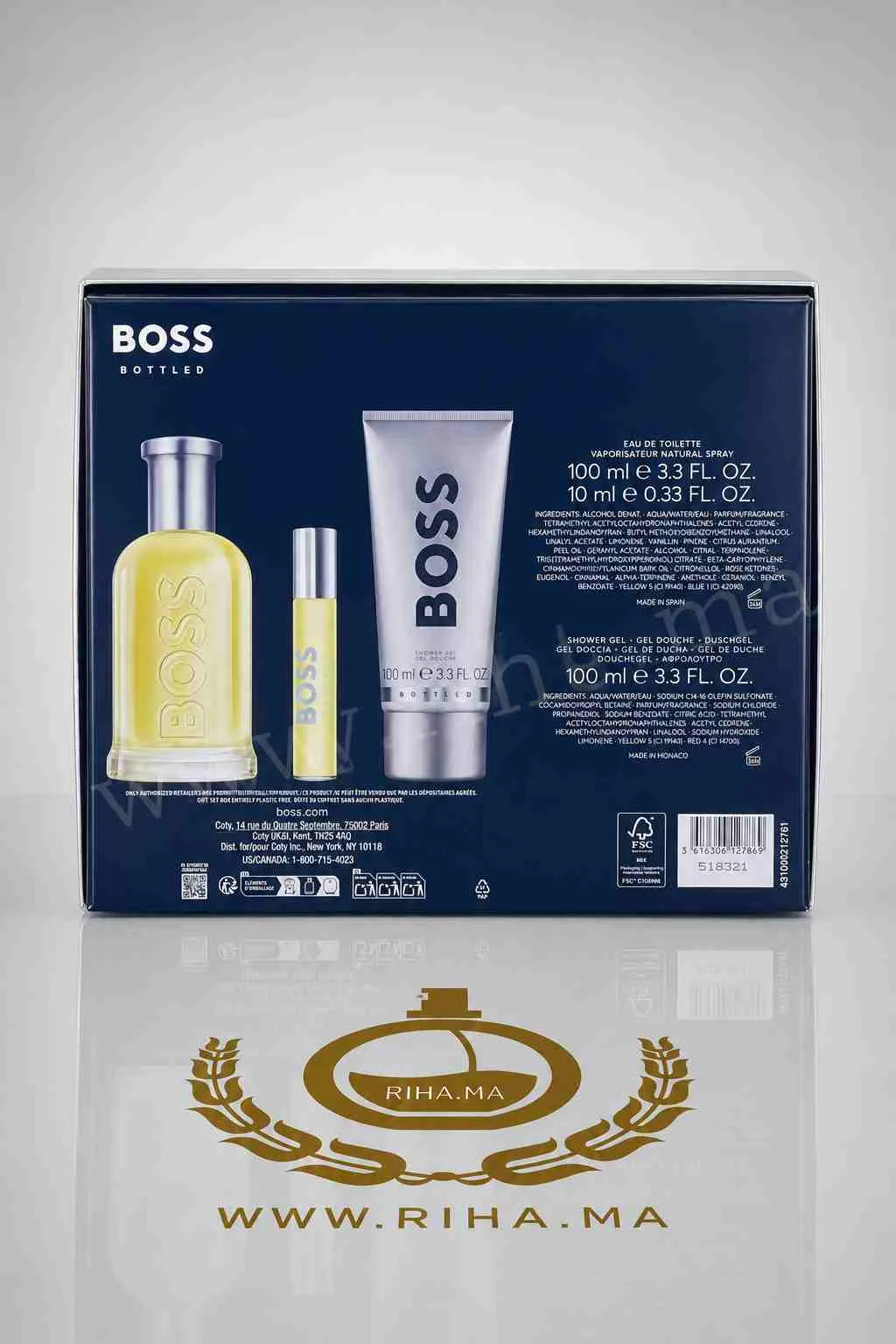 Coffret Boss Bottled Hugo Eau De Toillet Boss Pour Homme 100 ML Coffret Boss Bottled Hugo Eau De Toillet Boss Pour Homme 100 ML