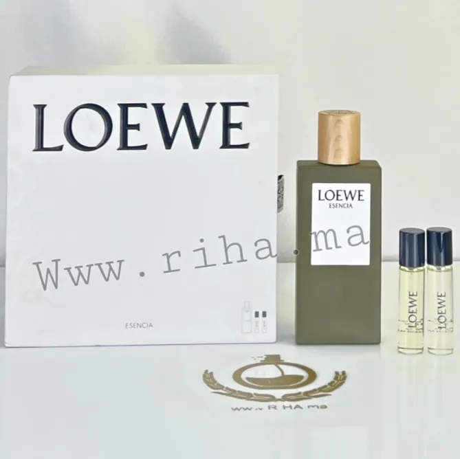 Coffret Loewe Esencia eau de toilette pour homme sur fond élégant