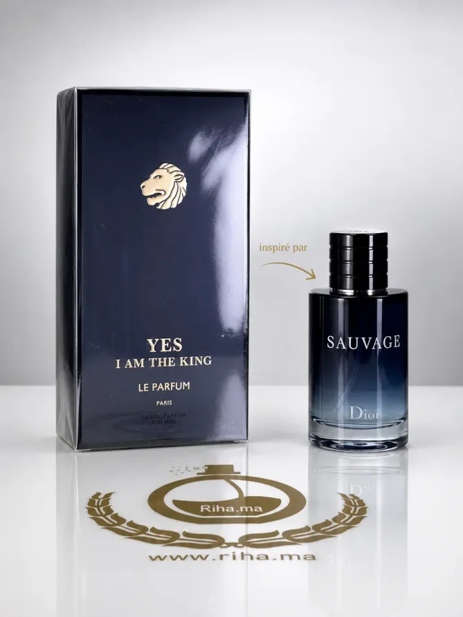 Flacon de parfum Yes I Am The King Le Parfum 100ml Geparlys sur fond noir