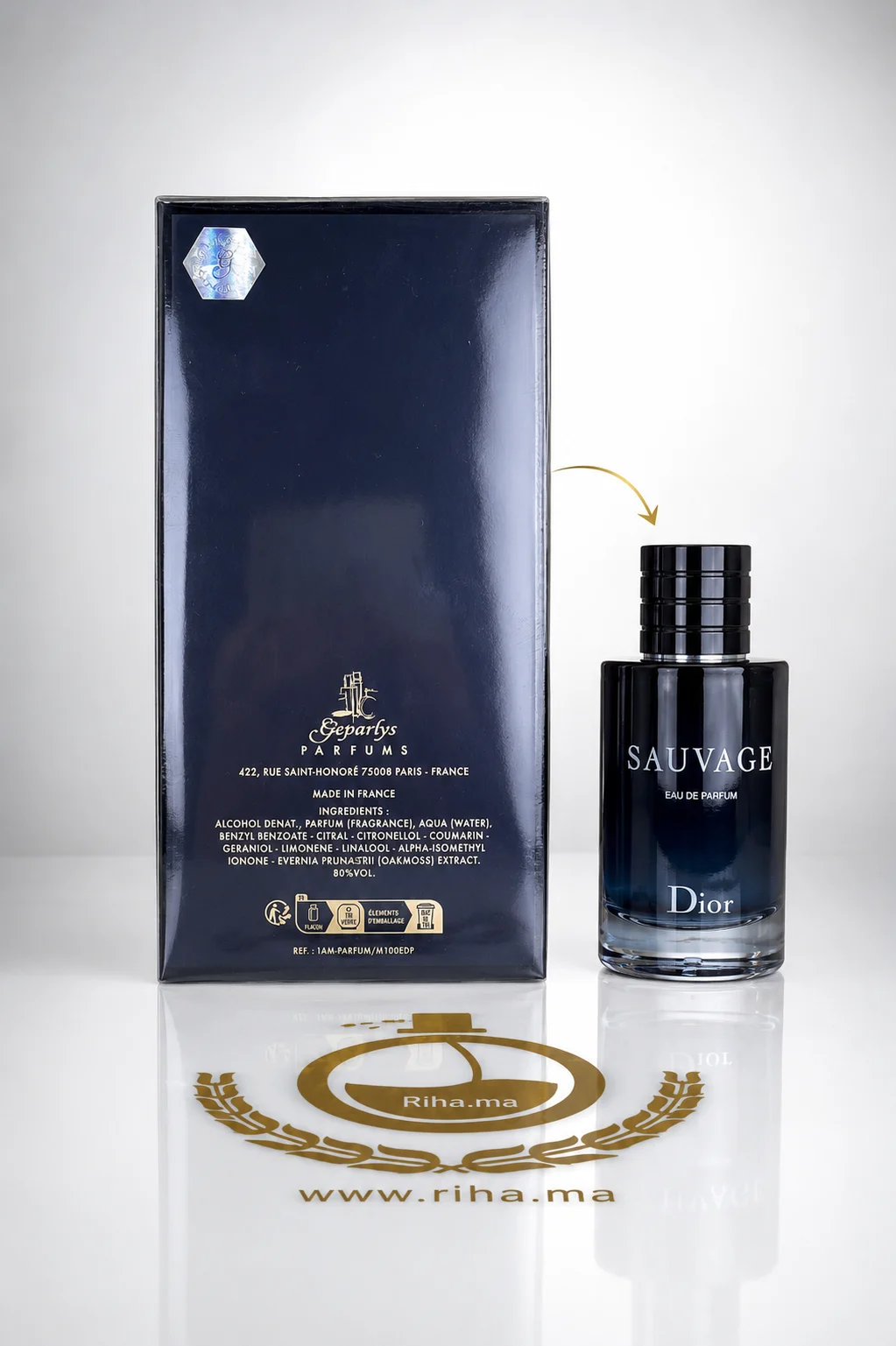 yes i am the king le parfum 100ml -geparlys — photo 2 Flacon de parfum Yes I Am The King Le Parfum 100ml Geparlys sur fond noir — vue 2