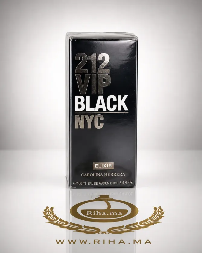 212 Vip Black Elixir Carolina Herrera EAU de PARFUM Pour HOMME 100ml Flacon de parfum 212 Vip Black Elixir noir élégant