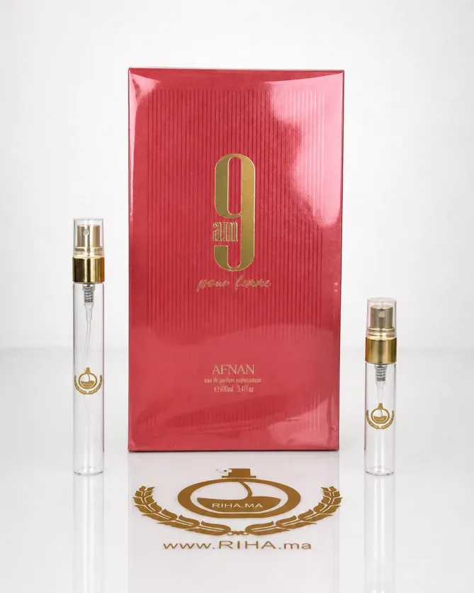 Decantage 9am Pour Femme Afnan Eau De Parfum decantage 9am — Décantage 9pm pour femme Afnan en flacon de 10ml