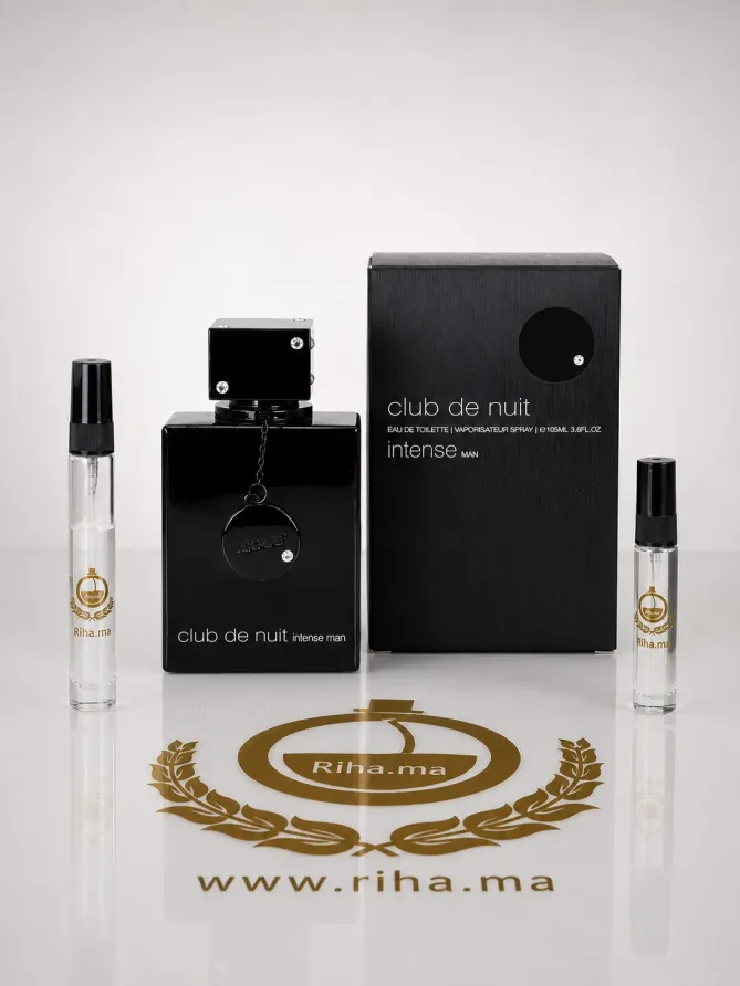 Decantage Club de Nuit Intense Man Armaf Made in Dubai decantage club de nuit intense man armaf — Flacon de décantage club de nuit intense man armaf sur fond sombre