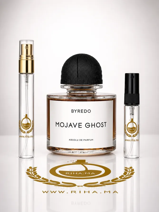 decantage mojave ghost absolu — Flacon de décantage mojave ghost absolu Byredo élégant