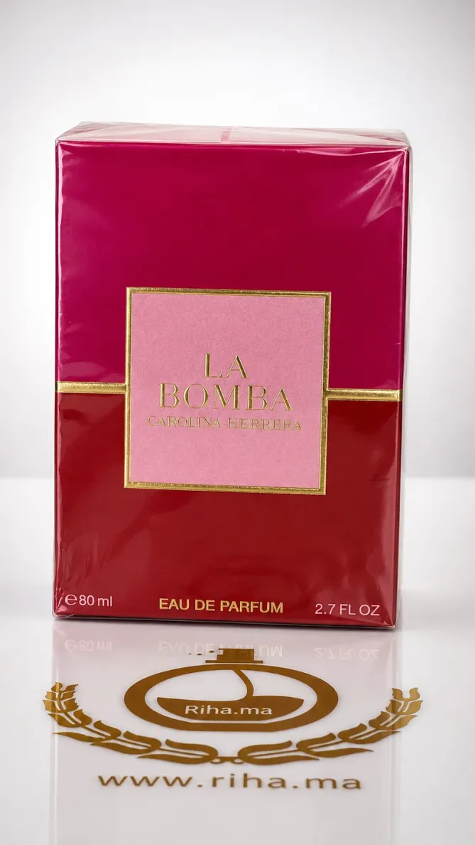 la bomba carolina herrera eau de parfum 80ml Flacon de parfum la bomba carolina herrera sur fond élégant
