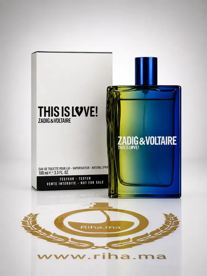 Tester Zadig&Voltaire This Is Love for Him 100ml Tester Zadig&Voltaire This Is Love for Him 100ml — parfum de luxe au Maroc