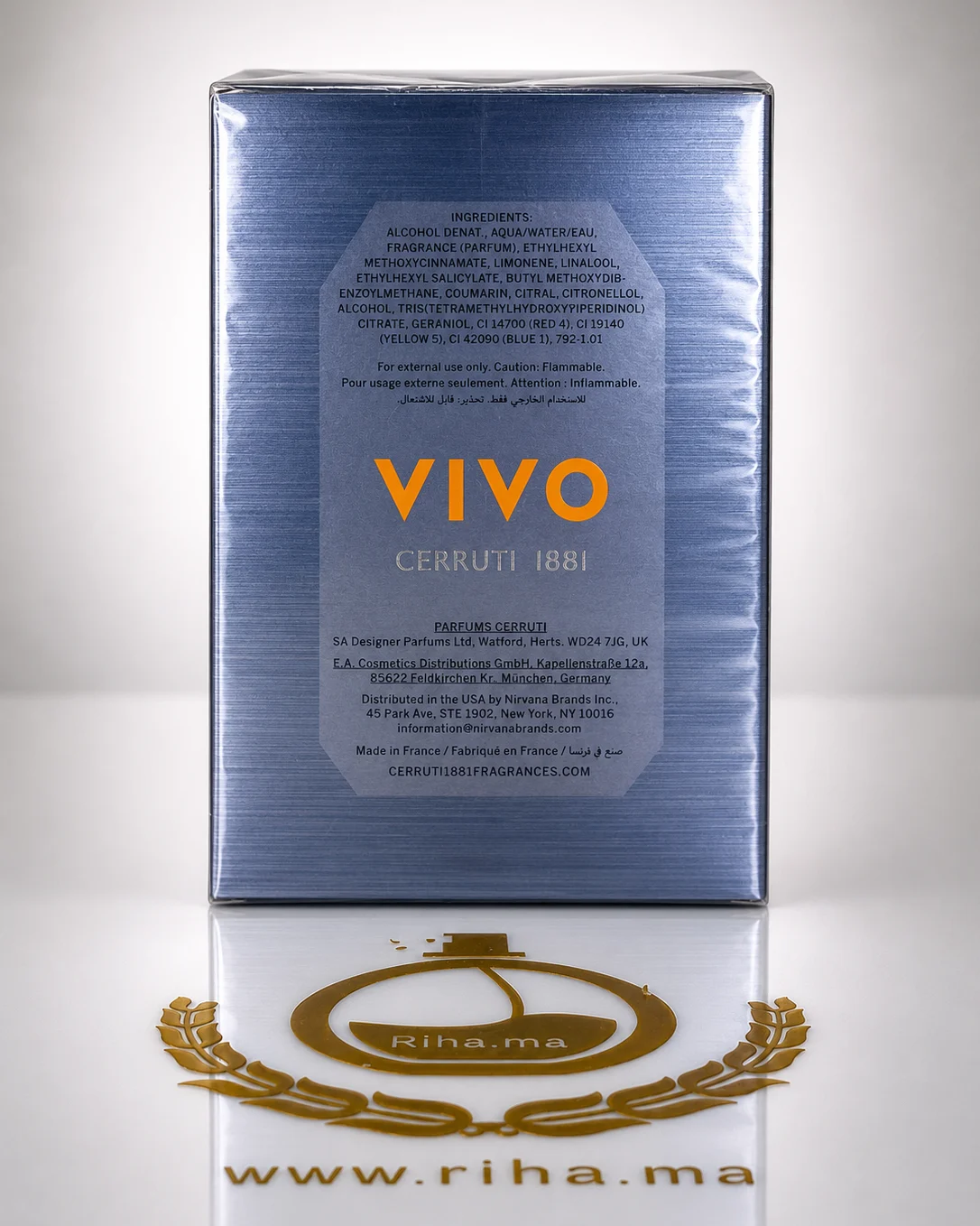 Vivo Cerruti 1881 Eau DE Parfum Pour Homme 100ml — photo 2 Flacon de parfum vivo cerruti pour homme, élégant et boisé — vue 2