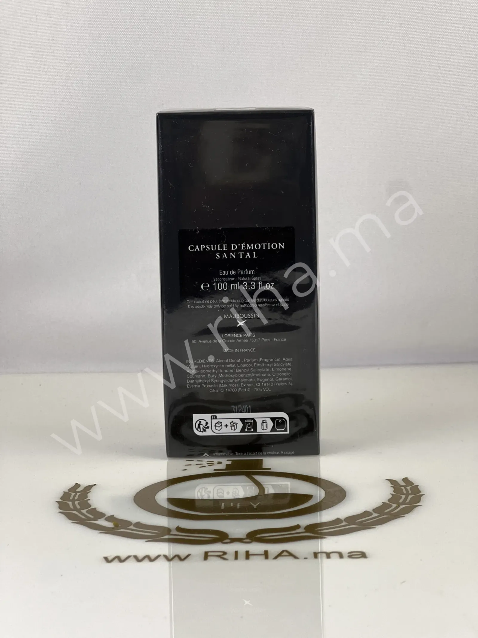 Capsule d'émotion santal eau de parfum 100 Mauboussin Capsule d’émotion santal eau de parfum 100ml Mauboussin - parfum Maroc