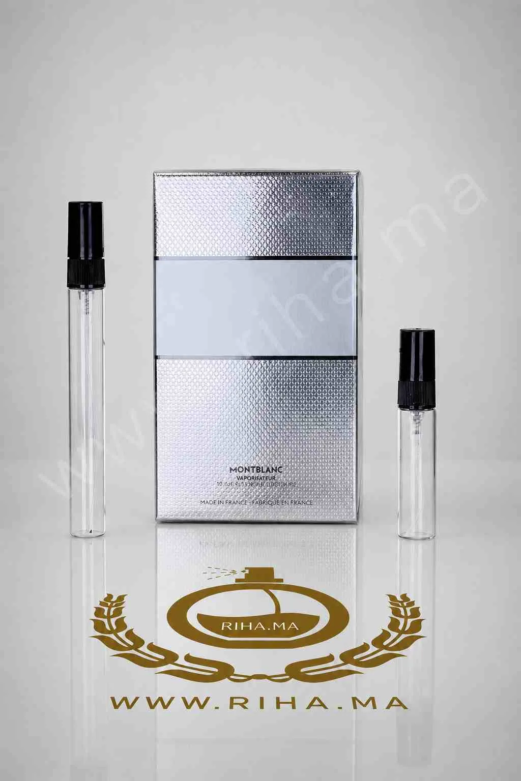Decantage Montblanc Explorer Platinum Pour Homme — photo 2 decantage montblanc explorer platinum — Flacon décantage Montblanc Explorer Platinum boisé aromatique — vue 2