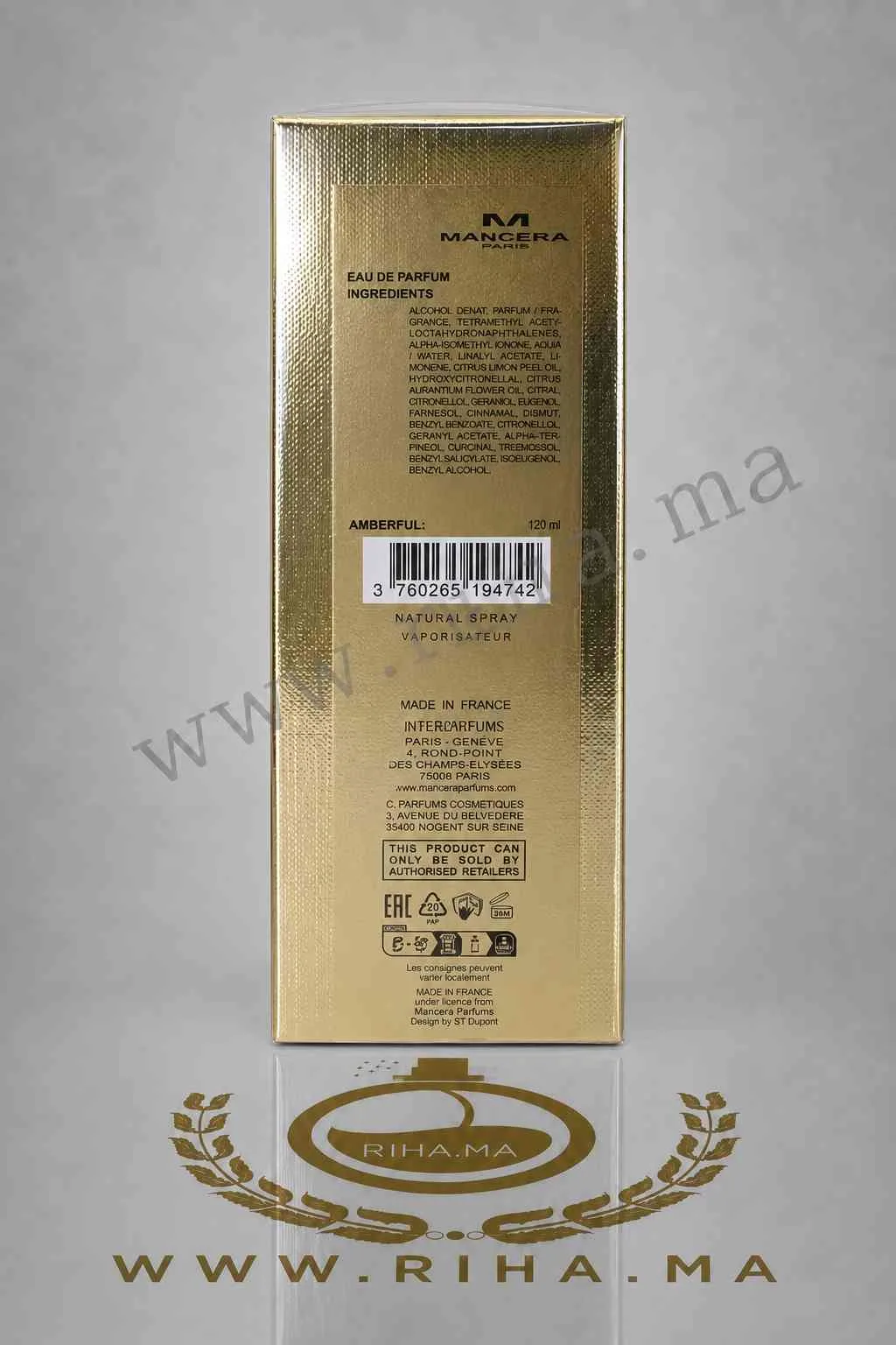Amberful Mancera Eau de Parfum 120 ML Authentic Amberful Mancera Eau de Parfum 120 ML Authentic