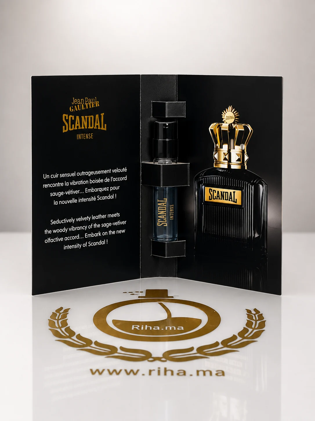 Échantillon Scandal Pour Homme Intense Jean Paul Gaultier pour homme — photo 2 echantillon scandal — Flacon échantillon scandal pour homme intense de Jean Paul Gaultier — vue 2