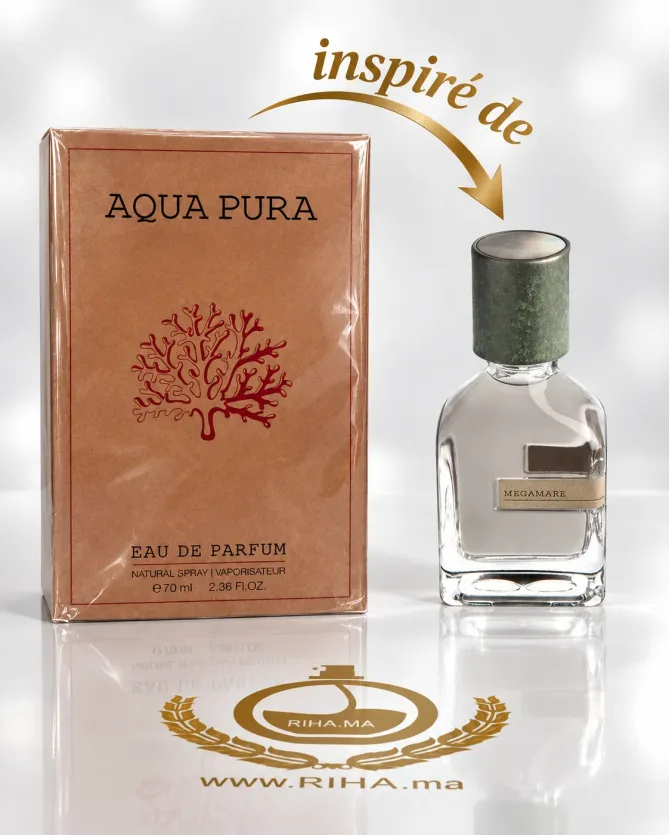 Aqua Pura Eau De Parfum 100ml Flacon Aqua Pura eau de parfum 100 ml sur fond clair
