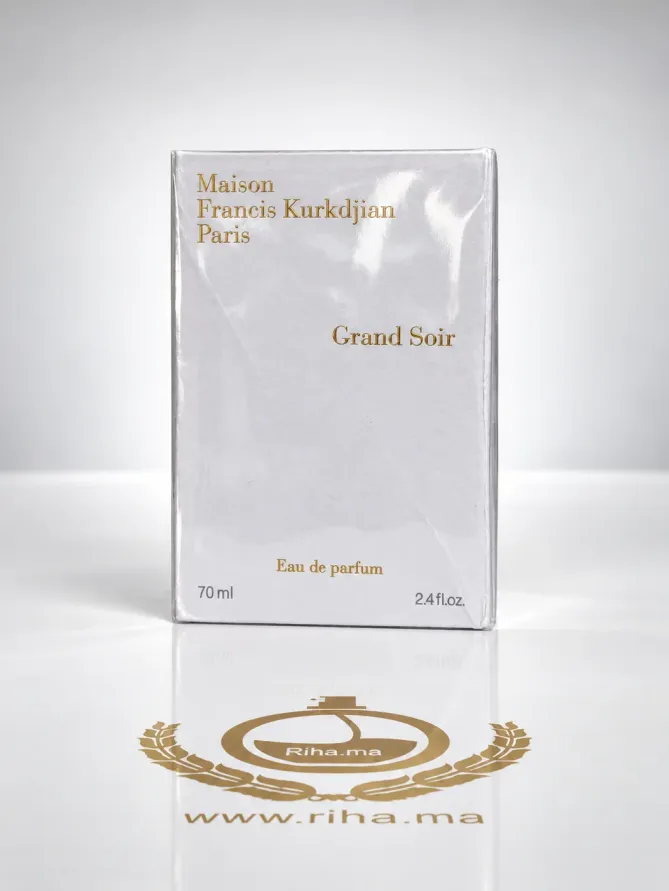 Grand Soir Maison Francis Kurkdjian Eau De Parfum 70ml Flacon Grand Soir Maison Francis Kurkdjian 70 ml sur fond ambré