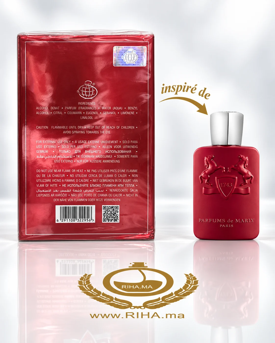 Knight 1983 Eau De Parfum Pour Homme 100ml — photo 2 Flacon du parfum Knight 1983 pour homme sur fond sombre — vue 2