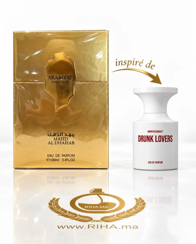 Mahd Al Dhahab Eau De Parfum 100ml Flacon Mahd Al Dhahab Eau De Parfum doré sur fond ambré