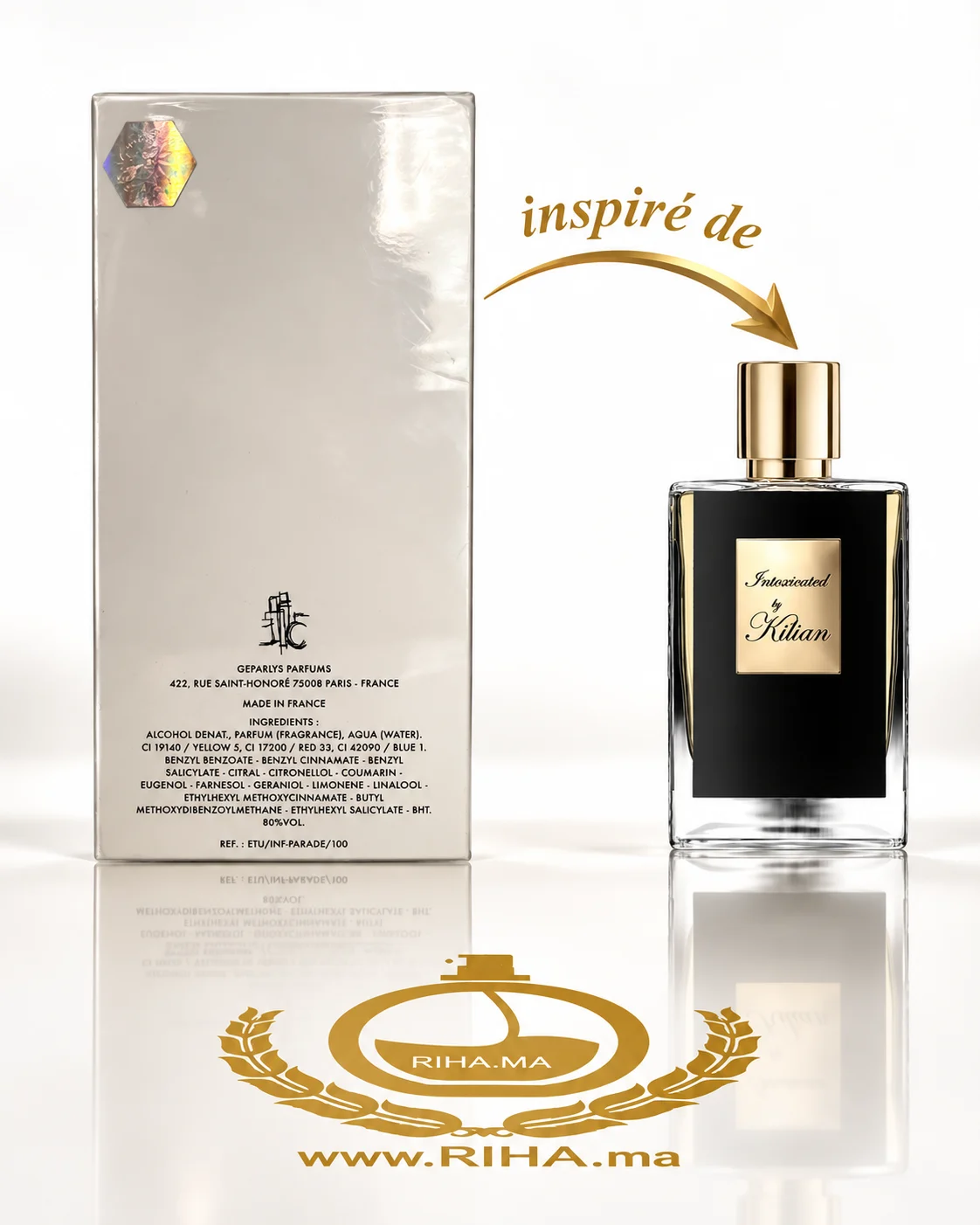 Prada De Nuit Les Infinis Eau De Parfum 100ml — photo 2 Flacon Prada de nuit Les Infinis 100 ml sur fond sombre — vue 2
