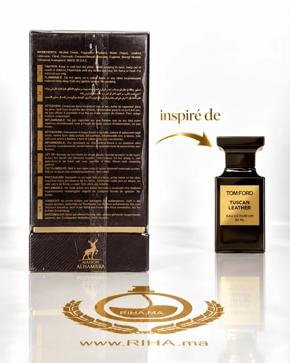 Smoky Touch Eau De Parfum 80ml — photo 2 Flacon de parfum Smoky Touch 80 ml sur fond sombre — vue 2