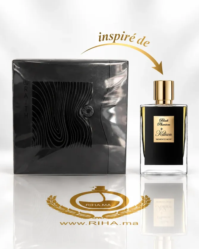 Writh Spectre Eau De Parfum Pour Homme 80ml Flacon de parfum Writh Spectre pour homme sur fond sombre et doré