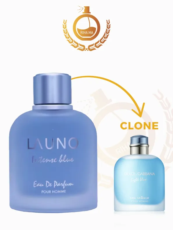 intense bleu light La Uno intense Blue Fragrance World Eau de Parfum Homme 169DH parfum clone D&G Light Blue Forever au Maroc chez RIHA.ma